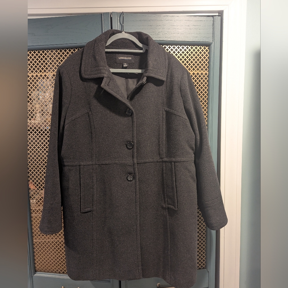 Women's Charcoal Wool Coat